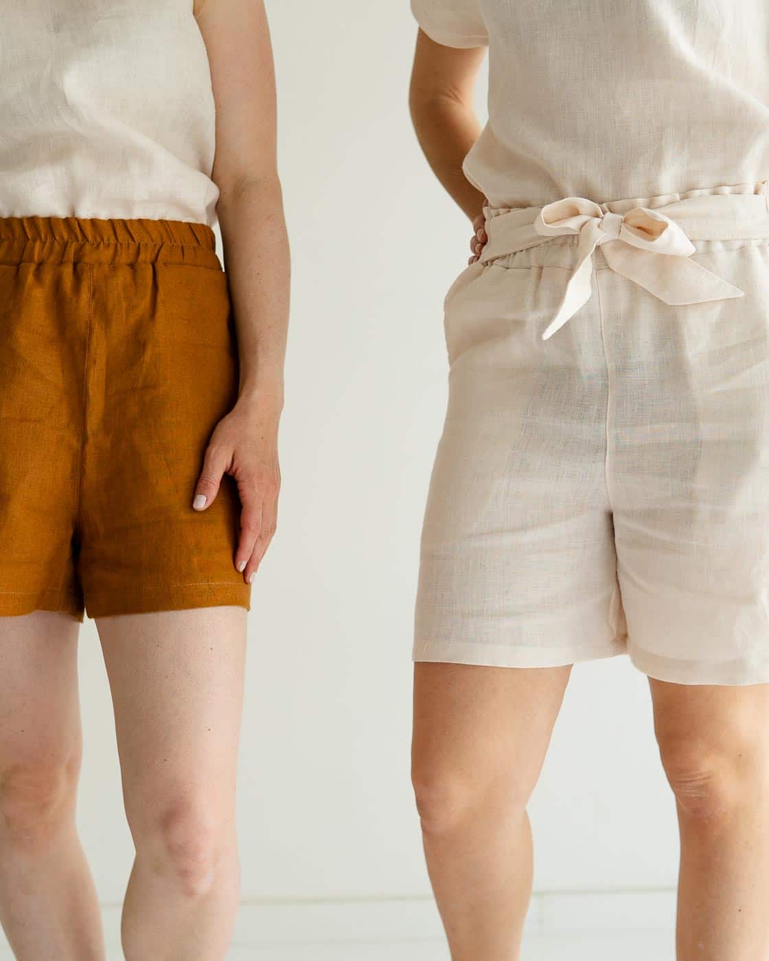 Damen Basic Shorts aus Leinen – Bild 4