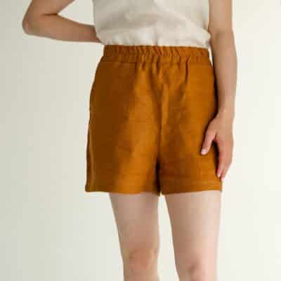 Damen Basic Shorts aus Leinen