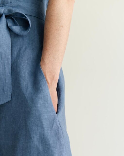 Damen Wickelkleid aus Leinen – Bild 11