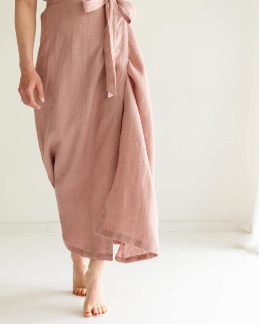 Damen Wickelkleid aus Leinen – Bild 7