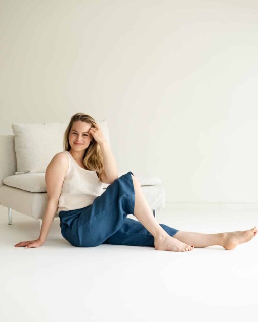 Damen Culotte aus Leinen – Bild 5