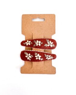 Leinen Haarspange Hand bestickt Kinder Mädchen
