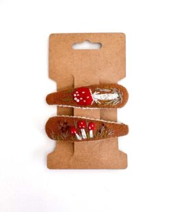 Leinen Haarspange Hand bestickt Kinder Mädchen