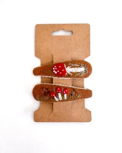 Leinen Haarspange Hand bestickt Kinder Mädchen