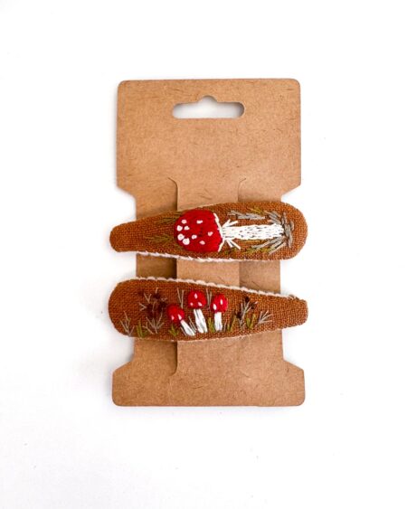 Leinen Haarspange Hand bestickt Kinder Mädchen