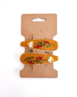 Leinen Haarspange Hand bestickt Kinder Mädchen