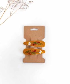 Leinen Haarspange Hand bestickt Kinder Mädchen