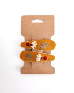 Leinen Haarspange Hand bestickt Kinder Mädchen