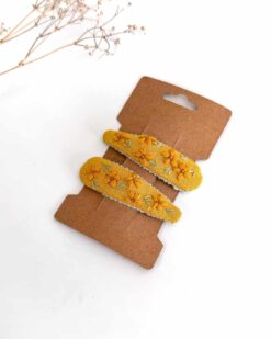 Leinen Haarspange Hand bestickt Kinder Mädchen