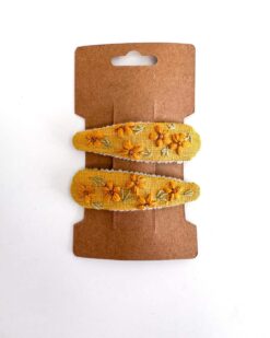 Leinen Haarspange Hand bestickt Kinder Mädchen