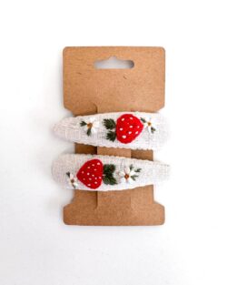 Leinen Haarspange Hand bestickt Kinder Mädchen