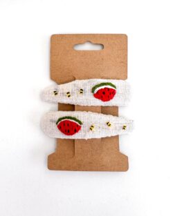 Leinen Haarspange Hand bestickt Kinder Mädchen