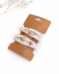 Leinen Haarspange Hand bestickt Kinder Mädchen
