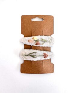 Leinen Haarspange Hand bestickt Kinder Mädchen