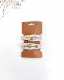 Leinen Haarspange Hand bestickt Kinder Mädchen