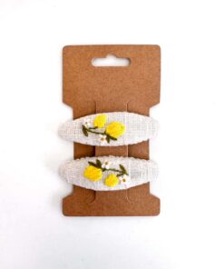Leinen Haarspange Hand bestickt Kinder Mädchen
