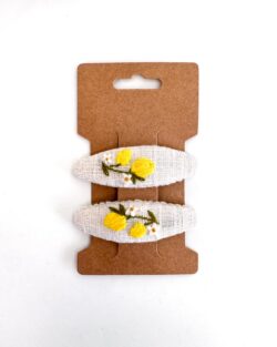Leinen Haarspange Hand bestickt Kinder Mädchen