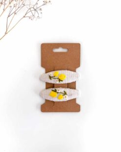 Leinen Haarspange Hand bestickt Kinder Mädchen