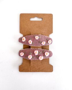 Leinen Haarspange Hand bestickt Kinder Mädchen