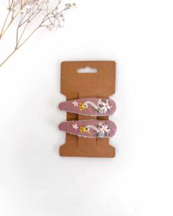 Leinen Haarspange Hand bestickt Kinder Mädchen