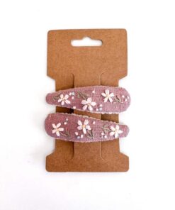Leinen Haarspange Hand bestickt Kinder Mädchen
