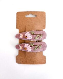 Leinen Haarspange Hand bestickt Kinder Mädchen