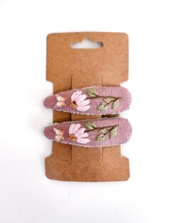 Leinen Haarspange Hand bestickt Kinder Mädchen