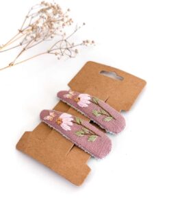 Leinen Haarspange Hand bestickt Kinder Mädchen