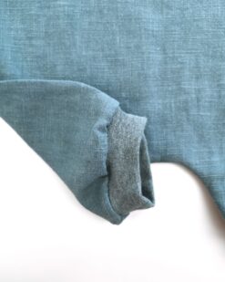 kinder und baby romper aus leinen mit bündchen