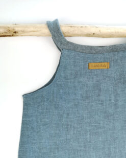 kinder und baby jumper aus leinen mit veganem labeletikett