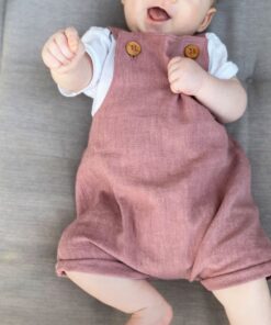 Kinder- und Babylatzhose aus 100% Leinen für Taufe, Hochzeit, Fotoshooting