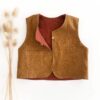 Baby Kinder Gilet / Weste aus Leinen. Handgefertigt, nachhaltig und in Bayern aus natürlichen Materialien hergestellt.