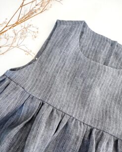Mädchen Leinenkleid Sommerkleid festlich - für Hochzeit, Taufe, Einschulung