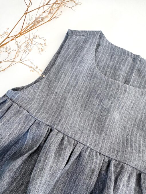 Mädchen Leinenkleid Sommerkleid festlich - für Hochzeit, Taufe, Einschulung