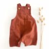 kurze Sommer Latzhose aus Leinen für Kinder und Babys