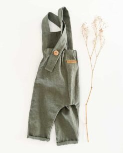 Kinder- und Babylatzhose aus 100% Leinen für Taufe, Hochzeit, Fotoshooting