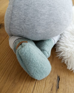wollwalk krabbelschuh hausschuh für babys und kinder altmint