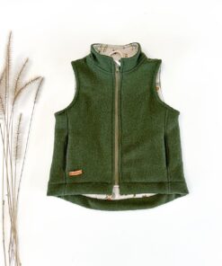 Walkweste Kind mit Reißverschluss und Taschen - Kinder Gilet mit Kragen