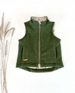 Walkweste Kind mit Reißverschluss und Taschen - Kinder Gilet mit Kragen