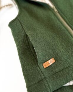 Walkweste Kind mit Reißverschluss und Taschen - Kinder Gilet aus Schurwolle