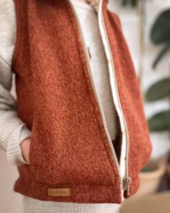 Walkweste Kind Baby mit Reißverschluss und Taschen - Kinder Gilet mit Zipper
