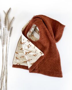 Walkweste Kind Baby mit Reißverschluss und Taschen - Kinder Gilet aus Schurwolle