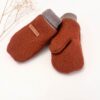 Sofortkauf: gefütterte Wollwalk Handschuhe in Rost, Gr. 3 (5-6 Jahre)