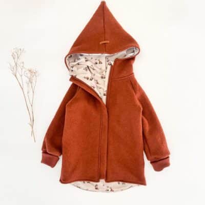 Sofortkauf: Walkjacke Rost mit Reißverschluss Gr. 104/110