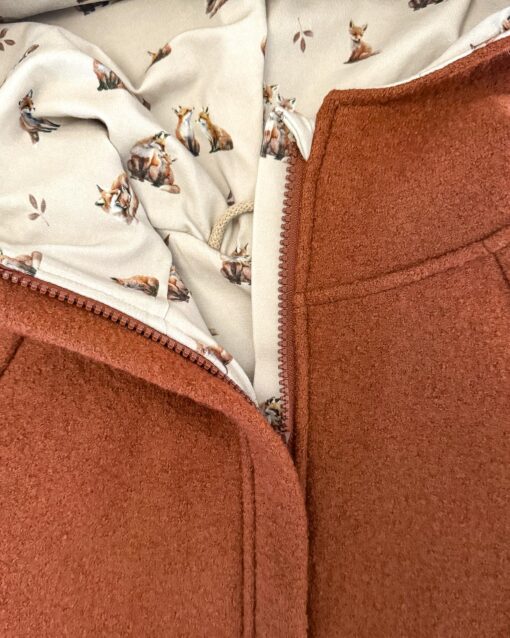 Sofortkauf: Walkjacke Rost mit Reißverschluss Gr. 104/110 – Bild 2