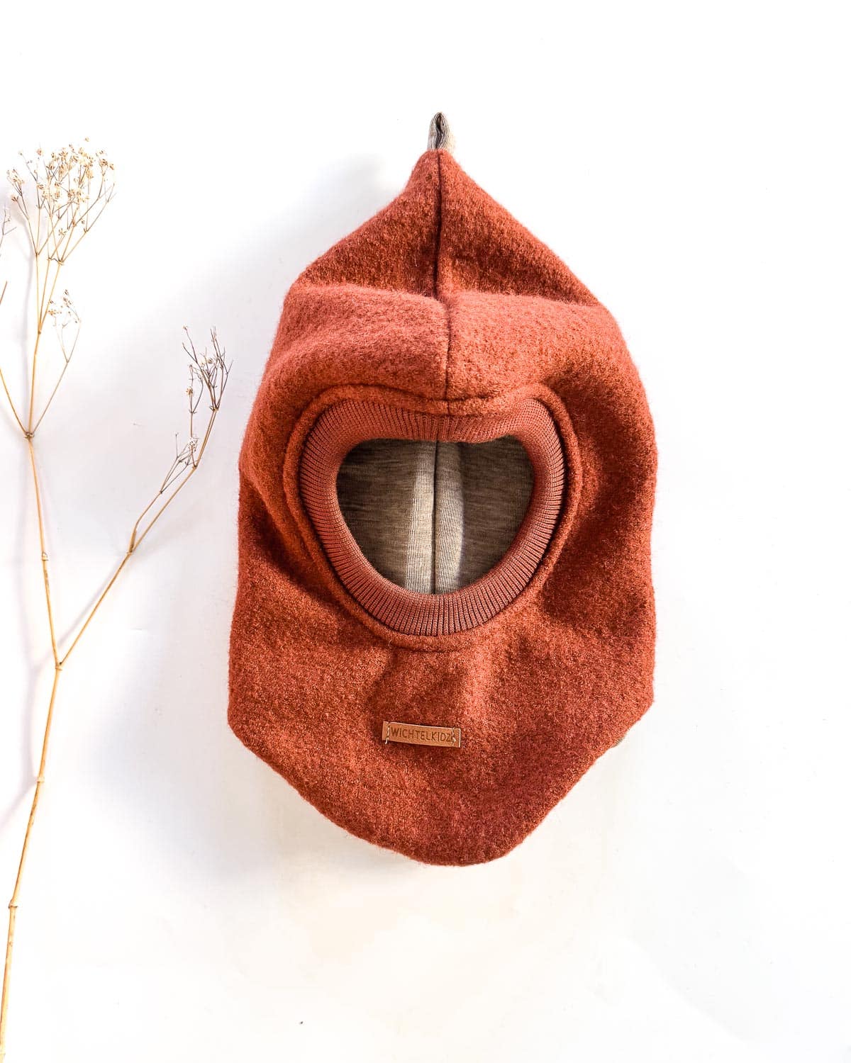 Sofortkauf: Wollwalk Schlupfmütze in Rost mit Wolljersey gefüttert, Gr. 50/52 – Bild 2