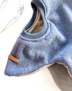 Alternative view of Sofortkauf: Merinowalk Schlupfmütze in Jeansblau mit Wolljersey gefüttert, Gr. 52/54