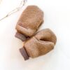 Sofortkauf: gefütterte Wollwalk Handschuhe in Camel, Gr. 2 (3-4 Jahre)