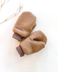 Sofortkauf: gefütterte Wollwalk Handschuhe in Camel, Gr. 2 (3-4 Jahre)