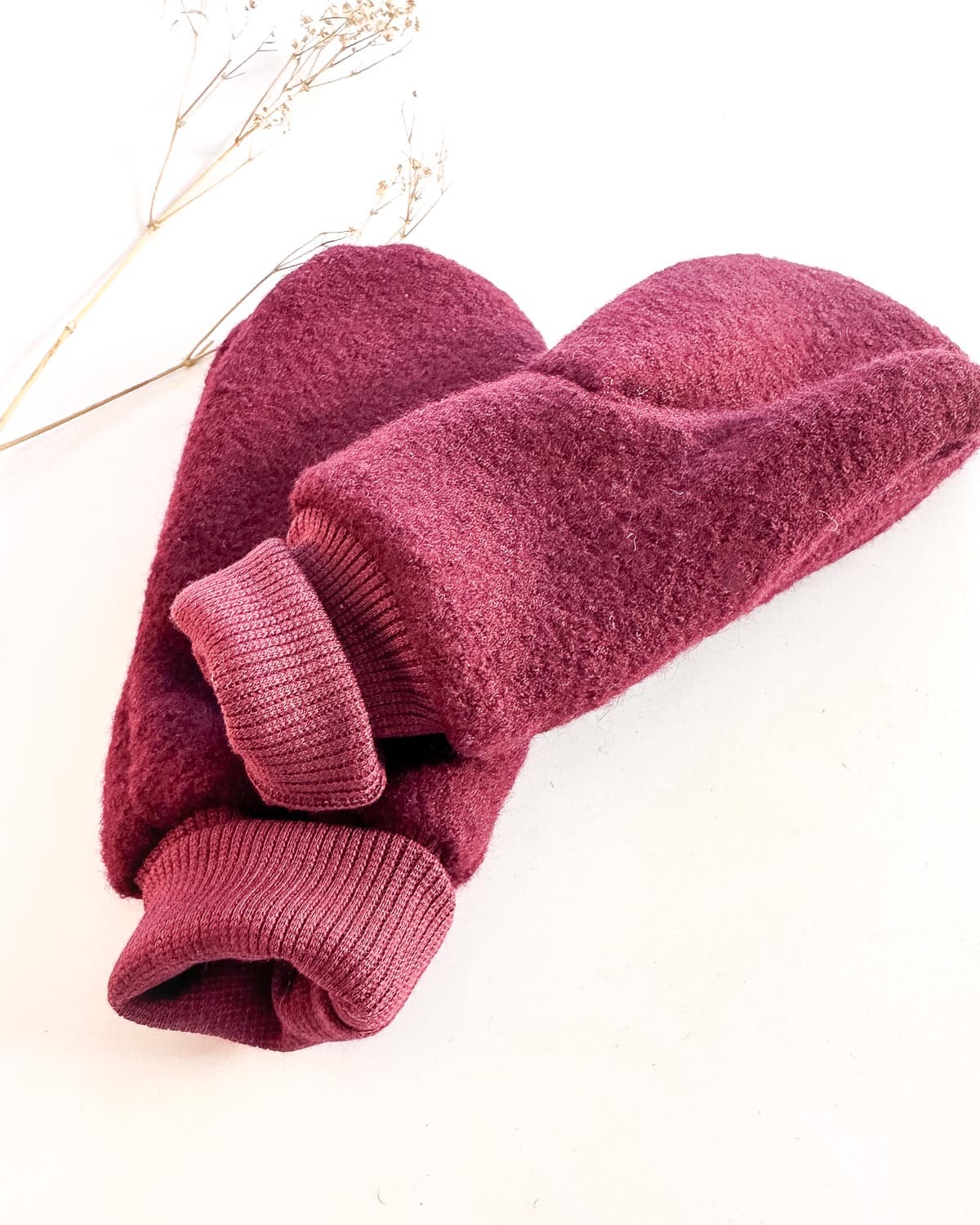 Sofortkauf: Damen Wollwalk-Handschuhe Beere - ungefüttert – Bild 2